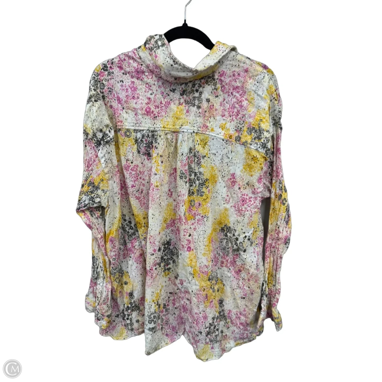 Top Long Sleeve By Pilcro In Pink & Yellow, Size: Xl