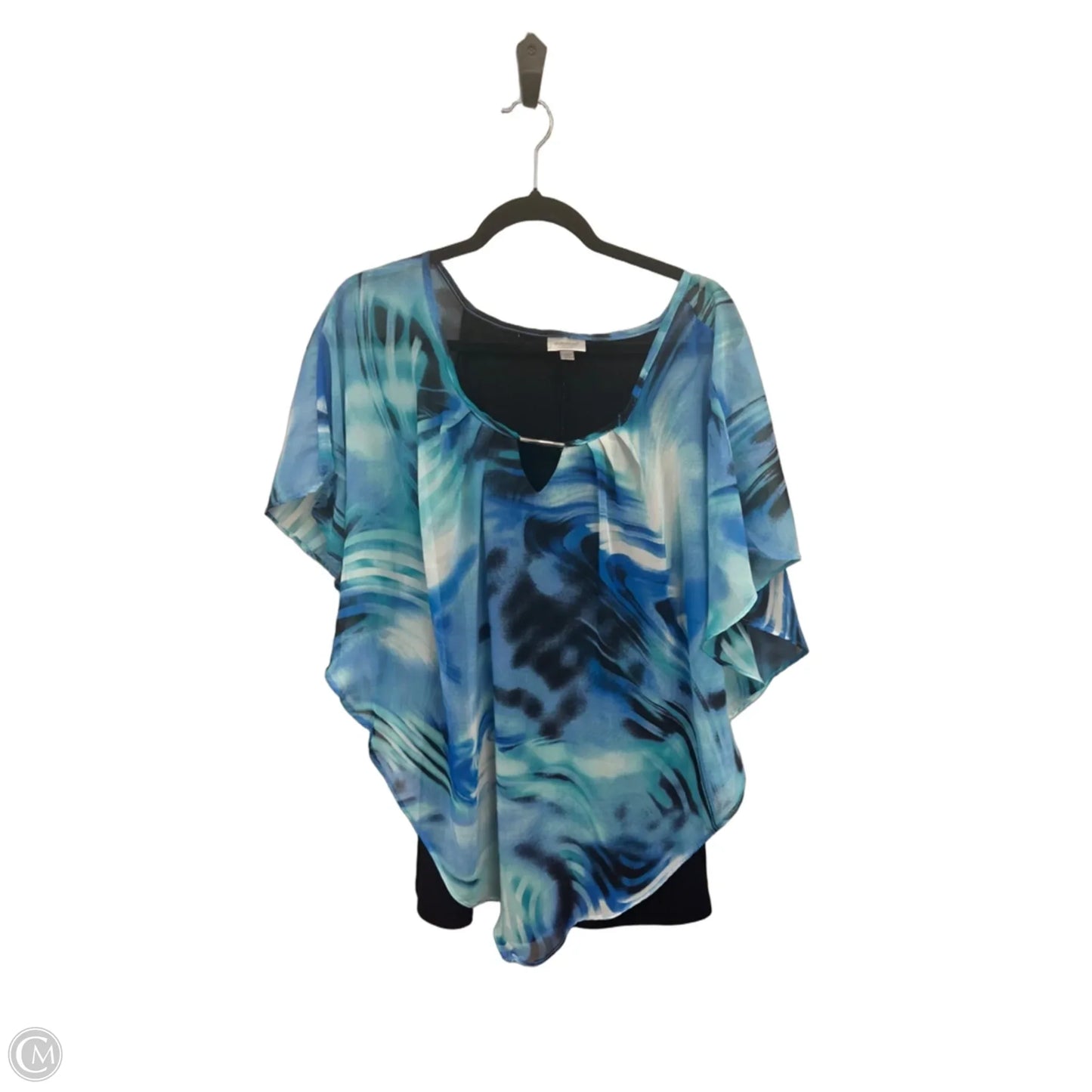 Top Short Sleeve By Avenue In Blue, Size: Xl
