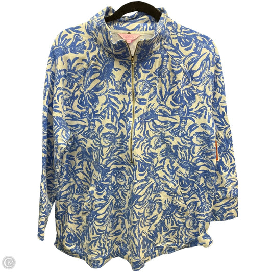 Jacket Designer By Lilly Pulitzer In Blue & White, Size: Xl