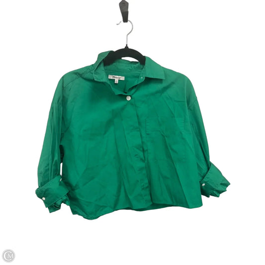 Top Long Sleeve By Madewell In Green, Size: Xxs
