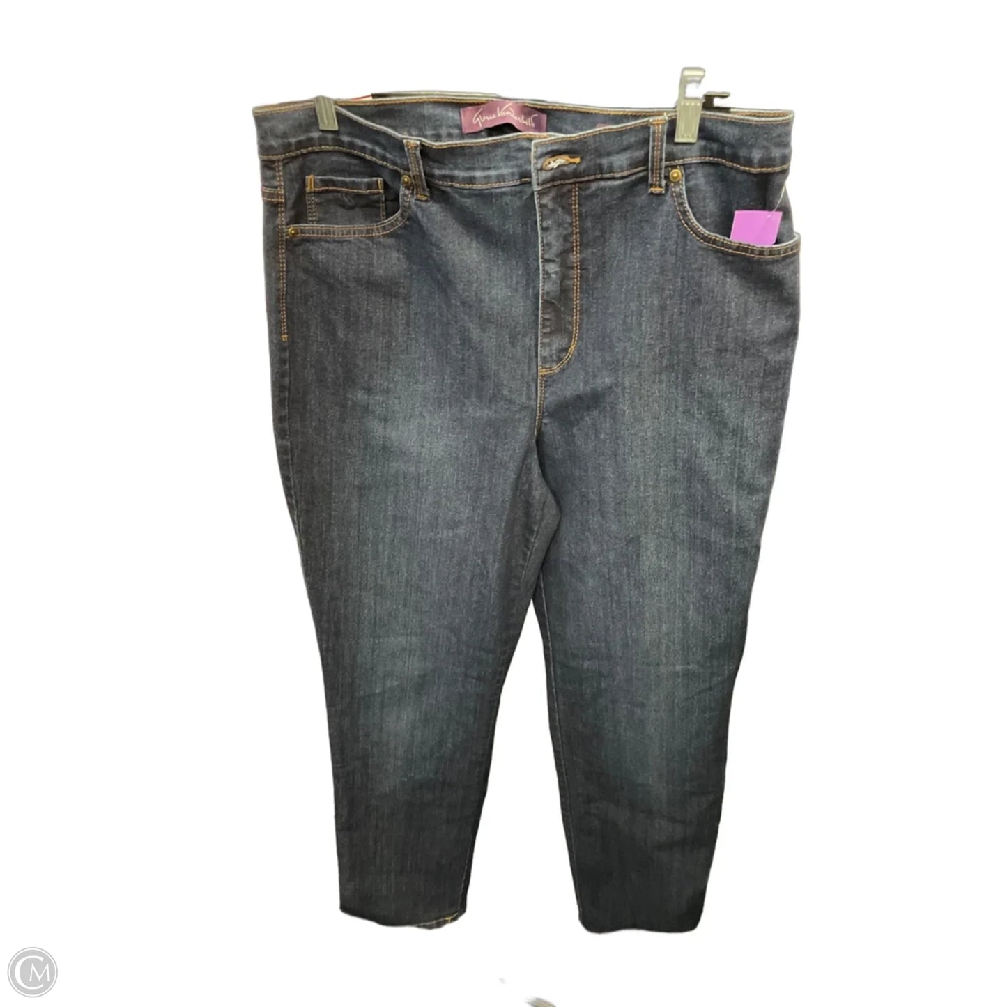 Jeans Straight By Gloria Vanderbilt In Blue Denim, Size: 14l