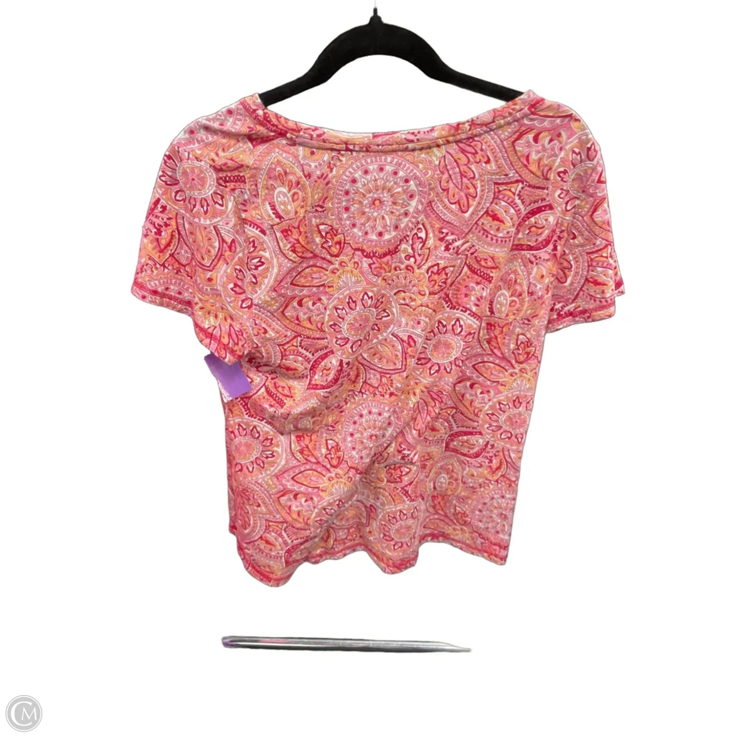 Top Short Sleeve By Talbots In Pink, Size: L