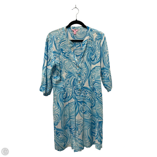 Dress Designer By Lilly Pulitzer In Blue & White, Size: M