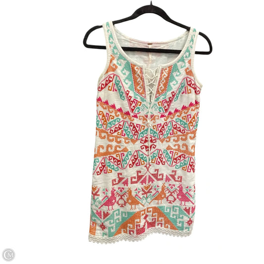 Dress Casual Short By Free People In Cream & Orange, Size: 2