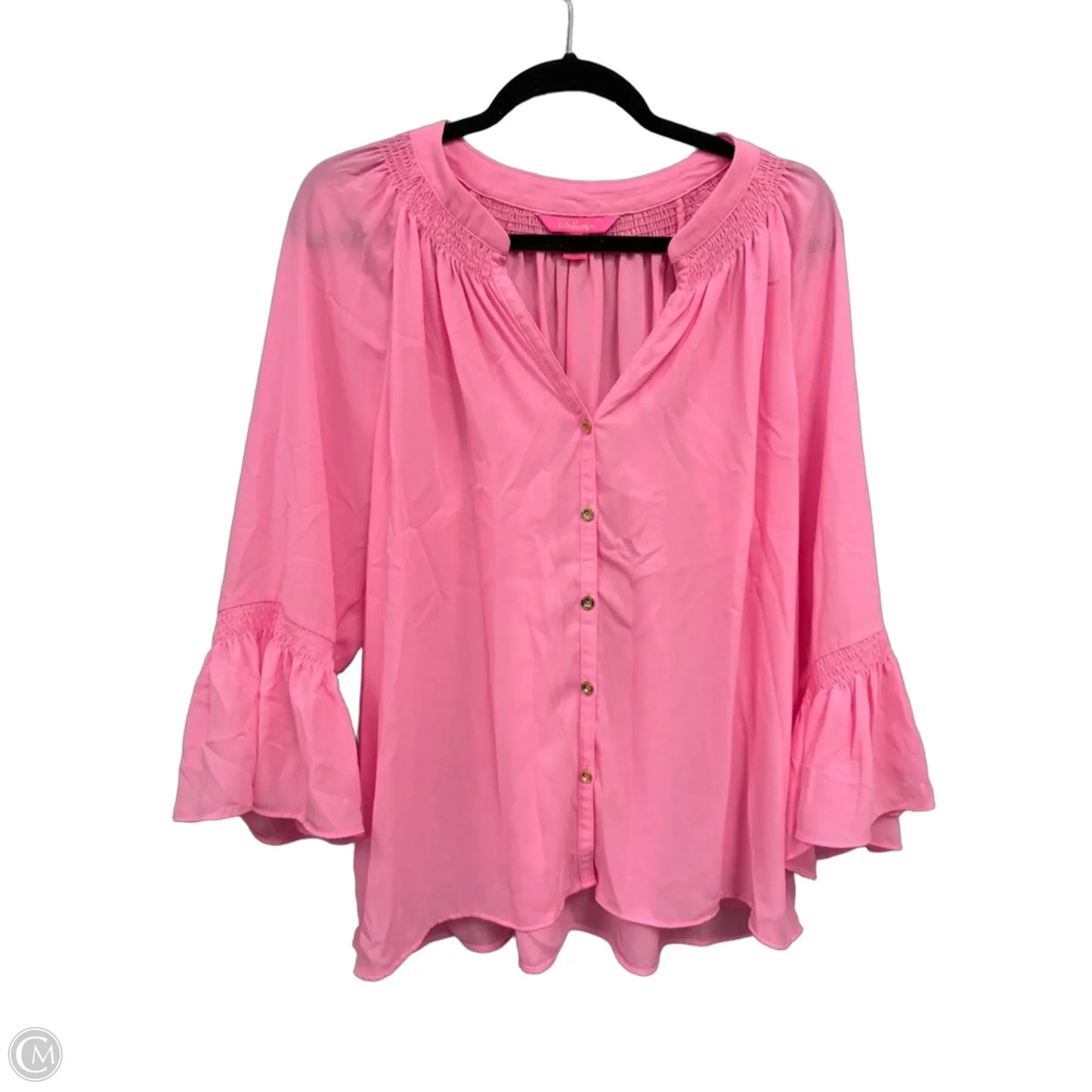 Top Long Sleeve Designer By Lilly Pulitzer In Pink, Size: Xl