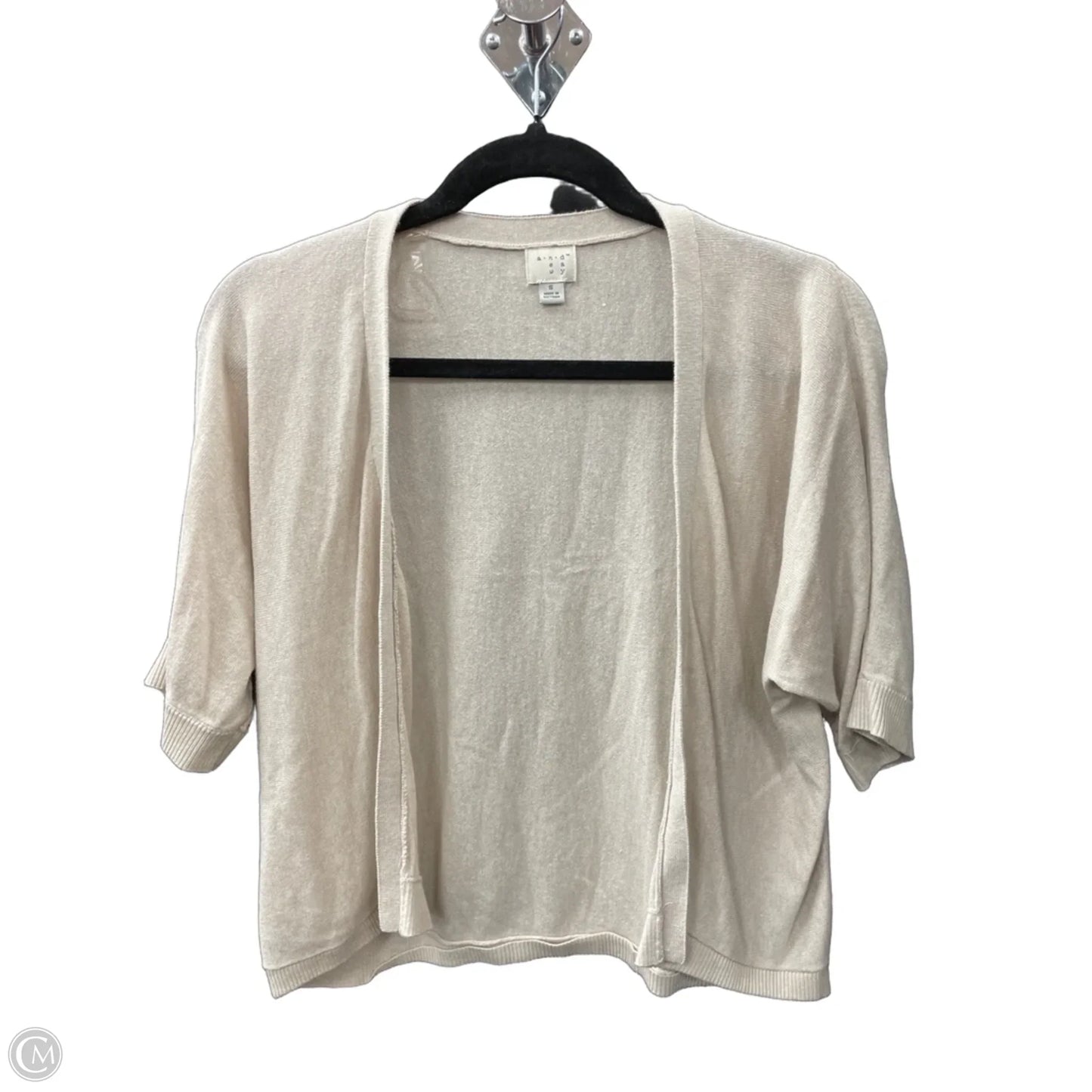 Sweater Cardigan By A New Day In Beige, Size: S