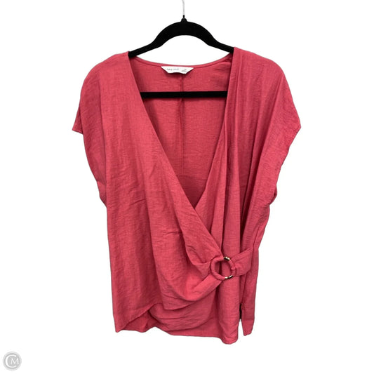 Top Short Sleeve By Nine West In Pink, Size: 0x