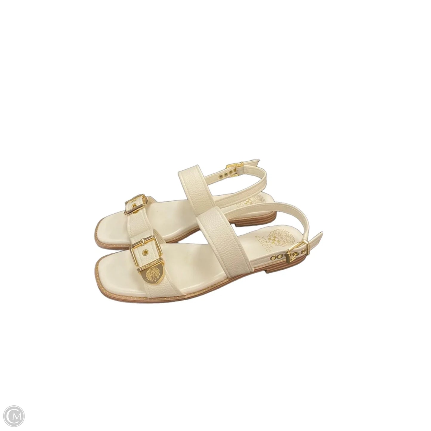 Sandals Flats By Vince Camuto In Gold & White, Size: 10
