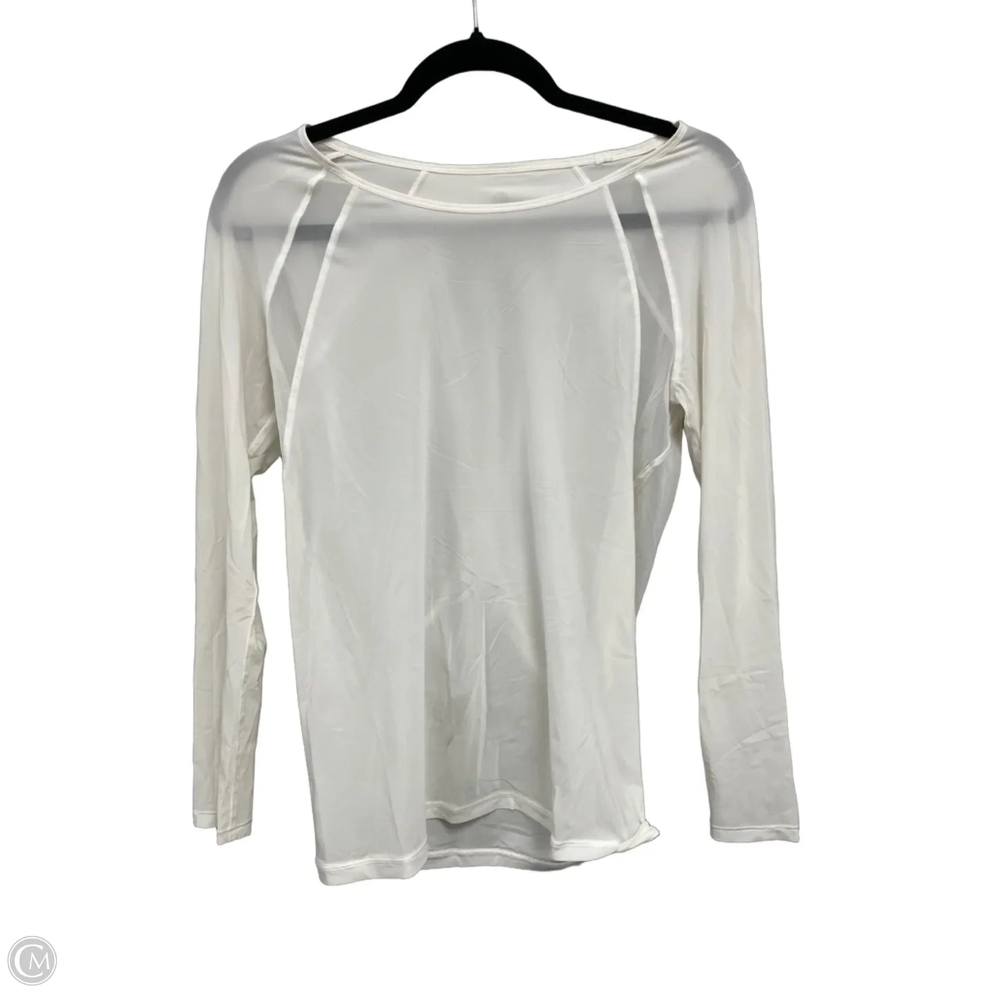 Athletic Top Long Sleeve Crewneck By Lululemon In White, Size: S