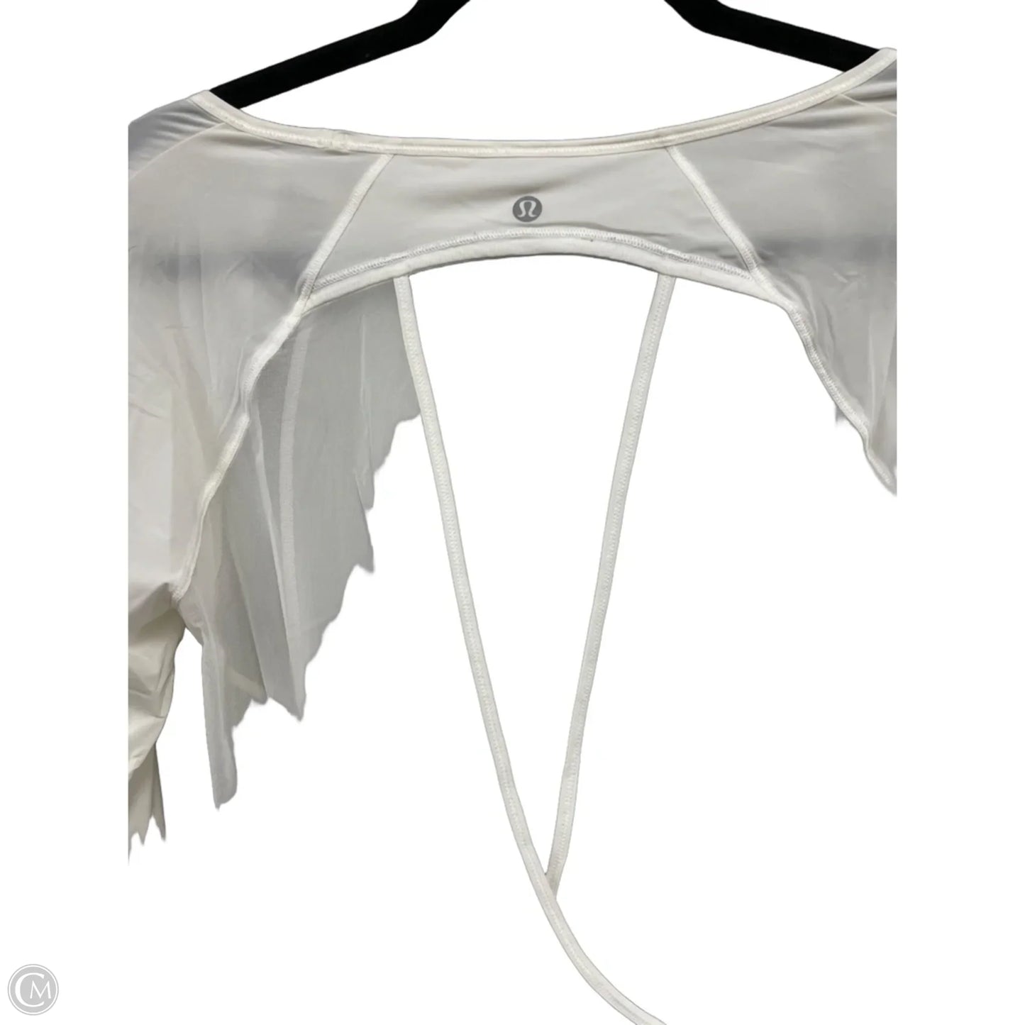 Athletic Top Long Sleeve Crewneck By Lululemon In White, Size: S