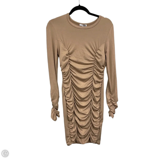 Dress Casual Maxi By Fashion Nova In Beige, Size: L