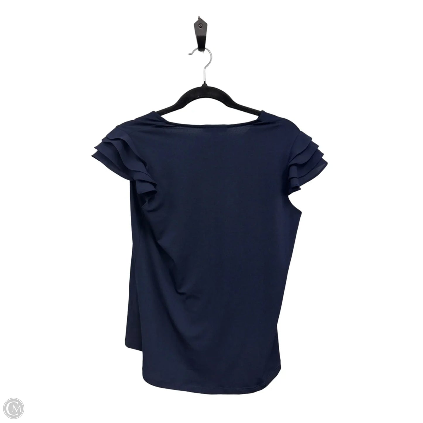 Top Short Sleeve By Adrianna Papell In Blue, Size: Xs