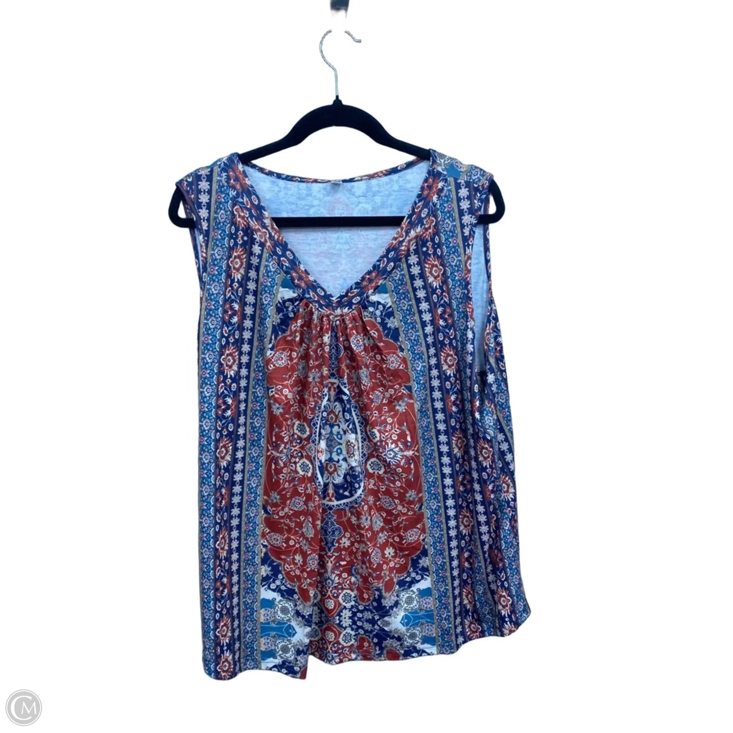 Top Sleeveless By Clothes Mentor In Brown & Red, Size: 3x