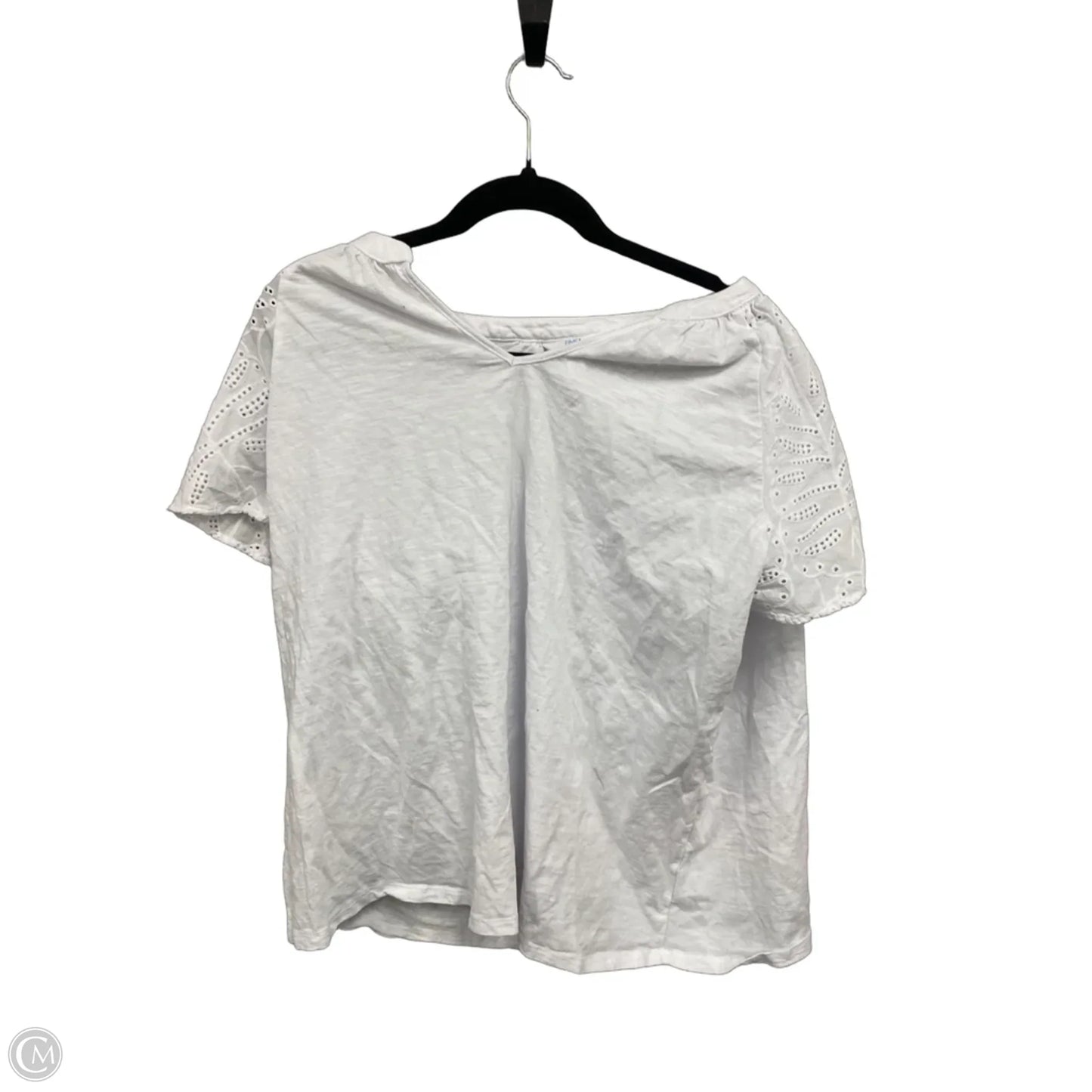 Top Short Sleeve By Time And Tru In White, Size: 3x