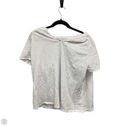 Top Short Sleeve By Time And Tru In White, Size: 3x