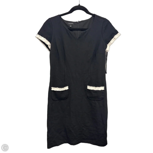 Dress Casual Midi By Talbots In Black & Cream, Size: 4