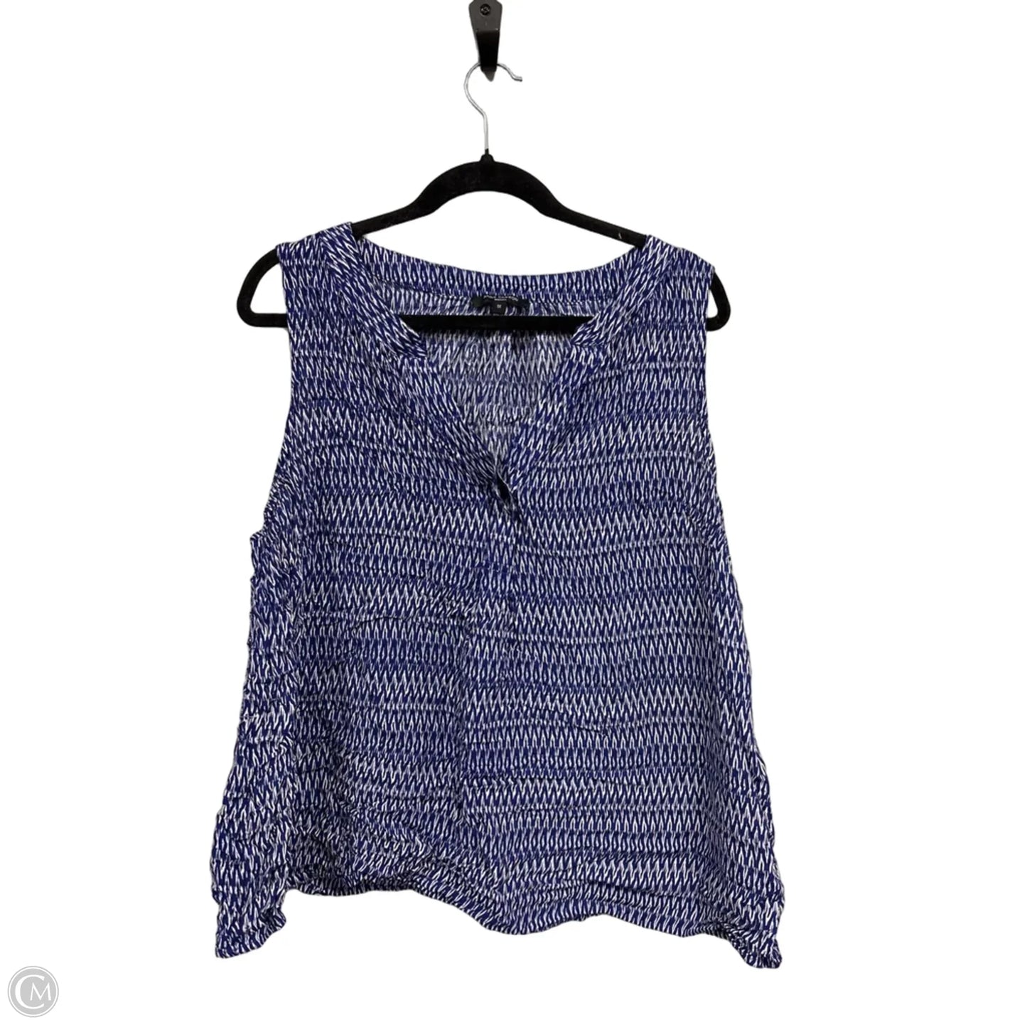 Top Sleeveless By Anne Carson In Blue, Size: 1x