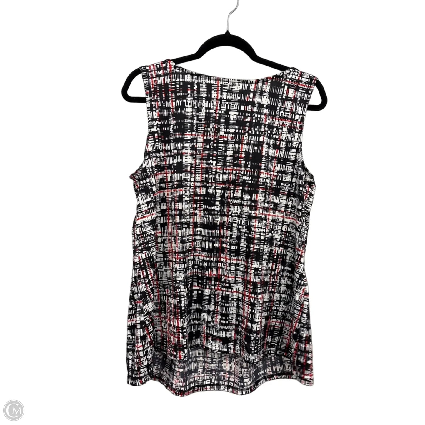 Top Sleeveless By Avenue In Black & White, Size: Xl