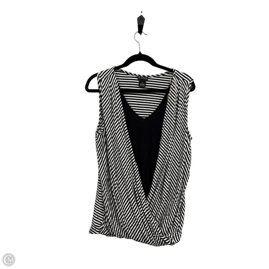 Top Sleeveless By New Directions In Black & White, Size: 1x