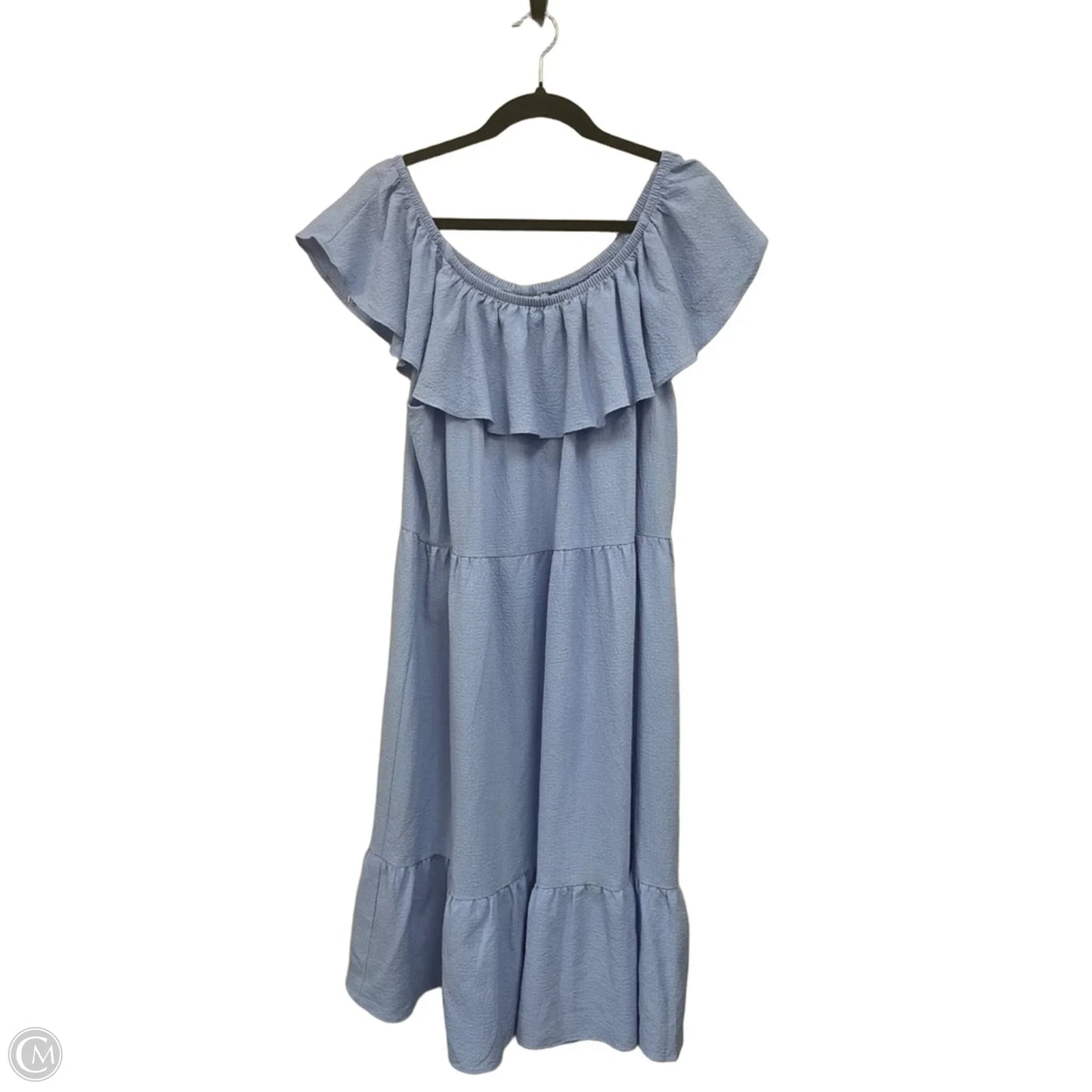Dress Casual Midi By Clothes Mentor In Blue, Size: Xl