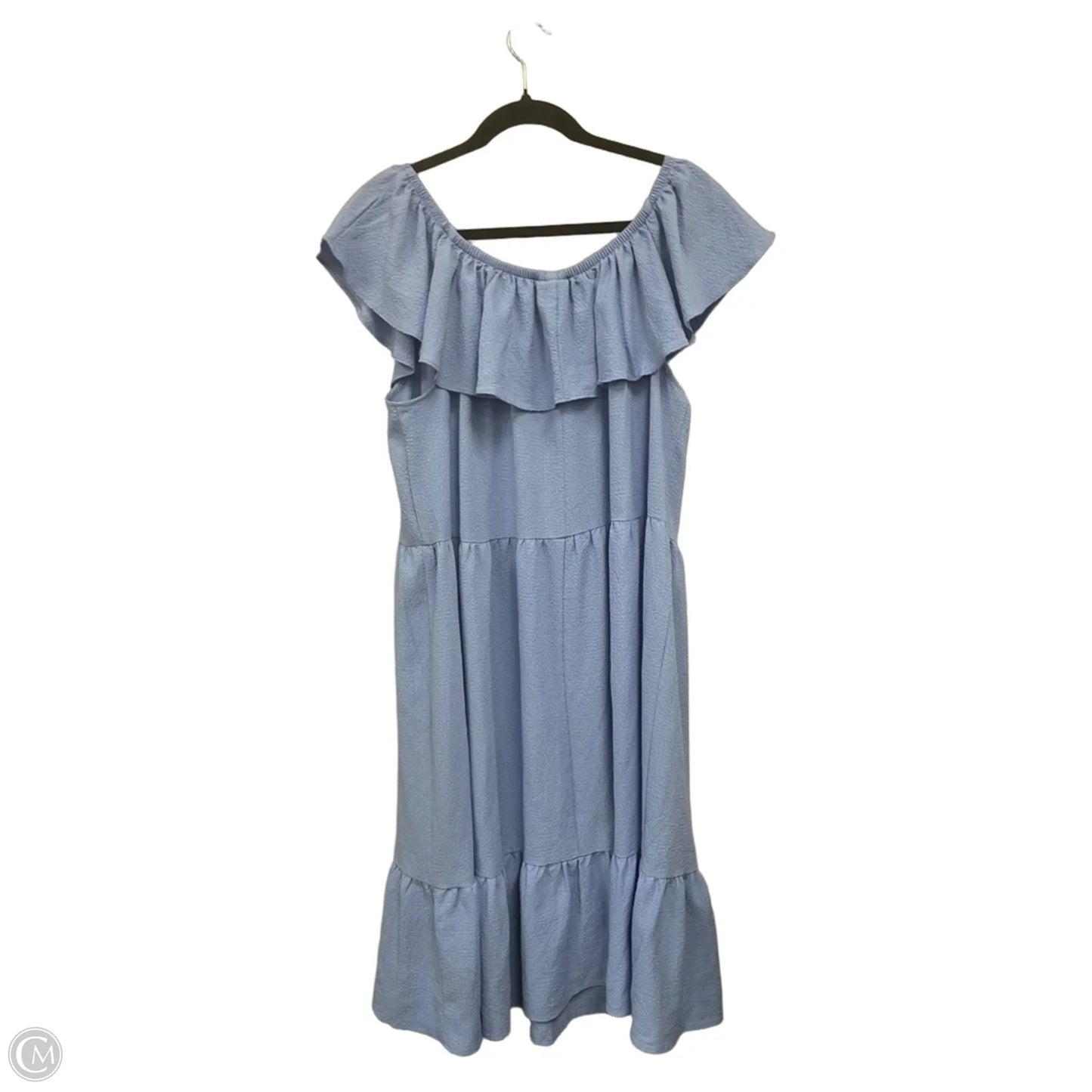 Dress Casual Midi By Clothes Mentor In Blue, Size: Xl