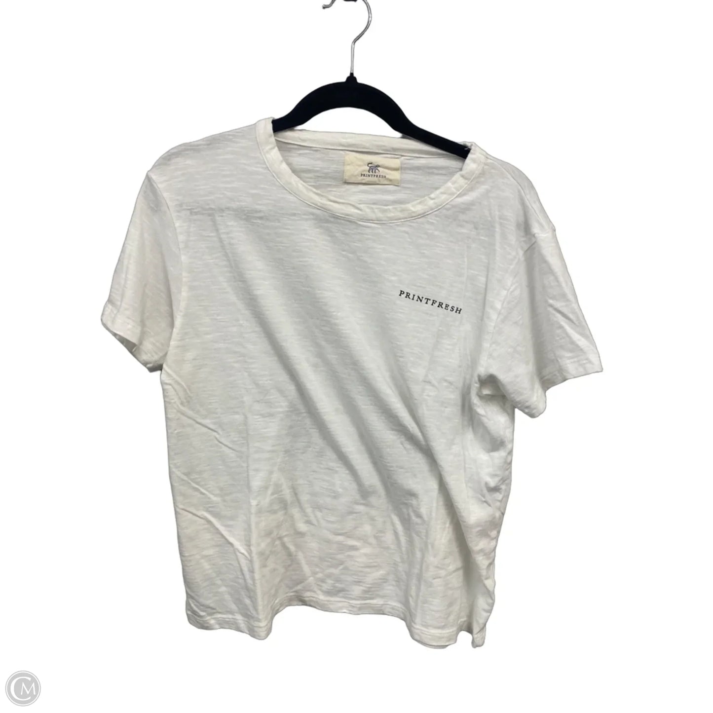 Top Short Sleeve Basic By Printfresh In White, Size: S