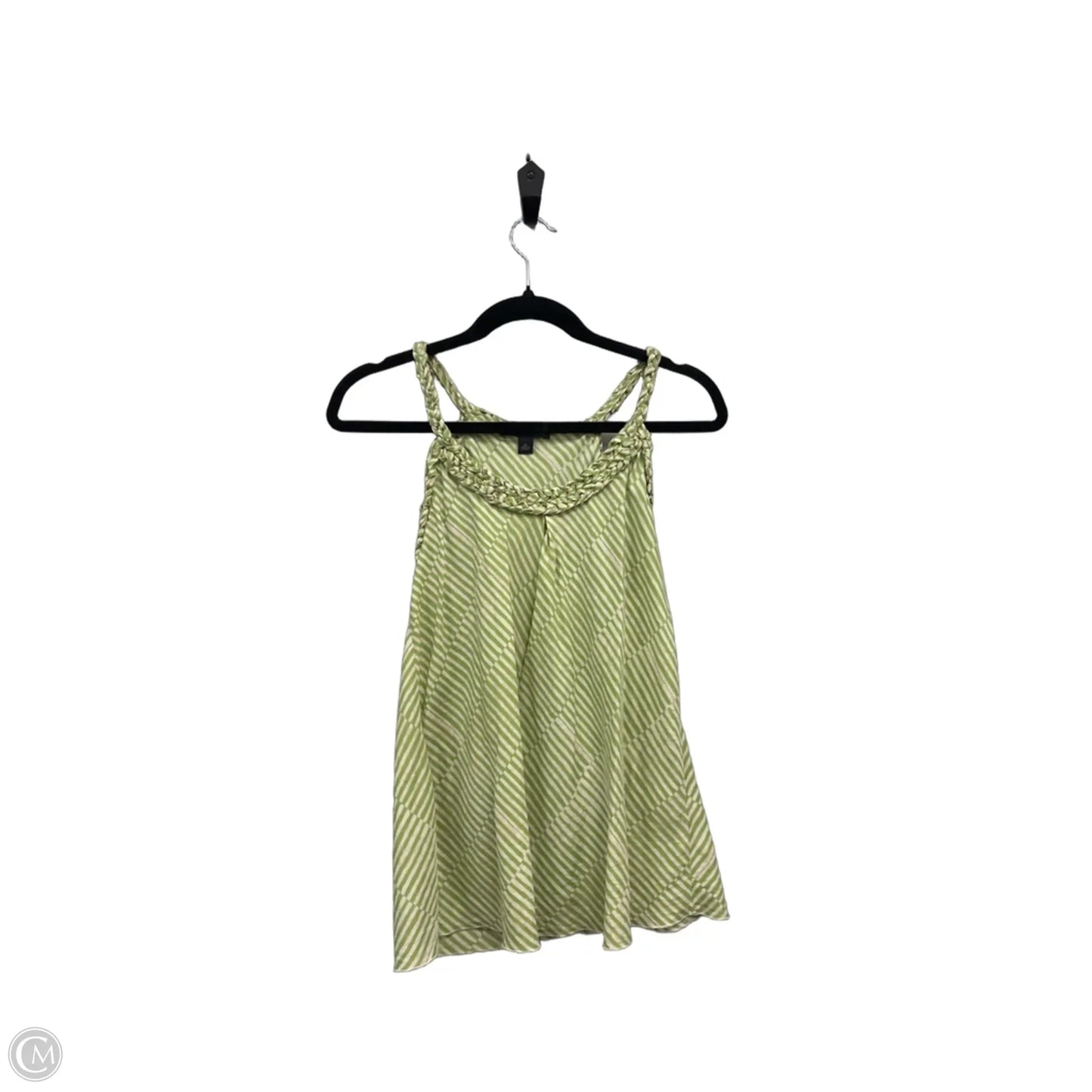 Top Sleeveless By Banana Republic In Green & Tan, Size: M
