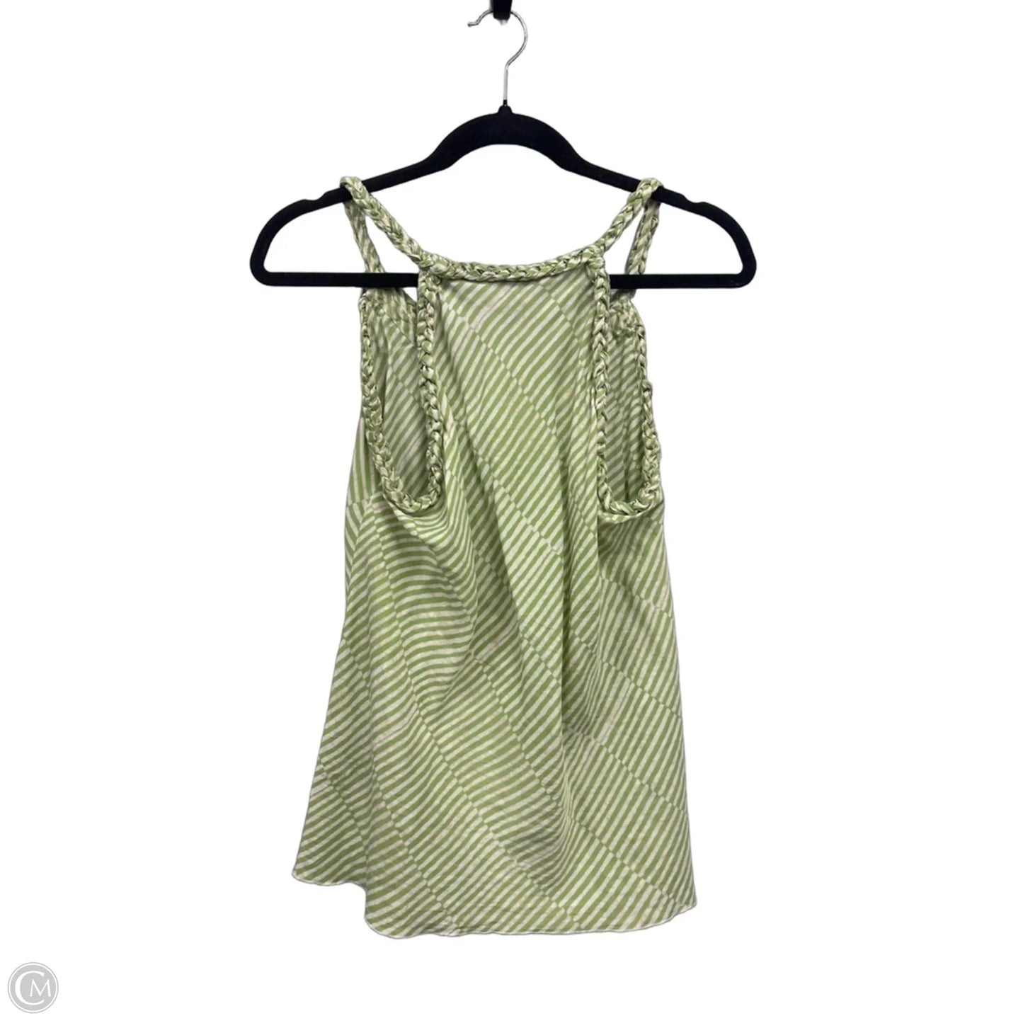 Top Sleeveless By Banana Republic In Green & Tan, Size: M