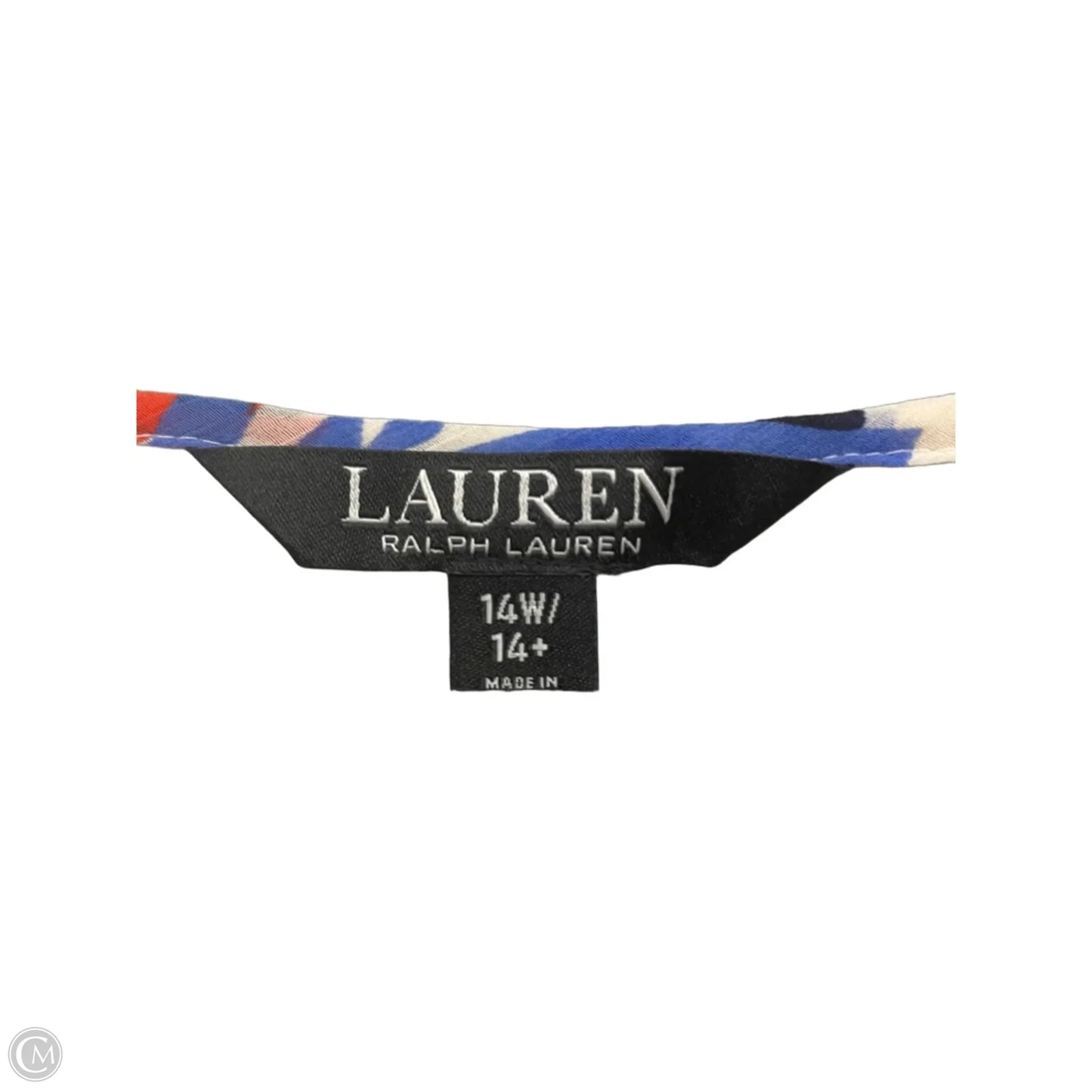Dress Casual Midi By Lauren By Ralph Lauren In Geometric Pattern, Size: 14