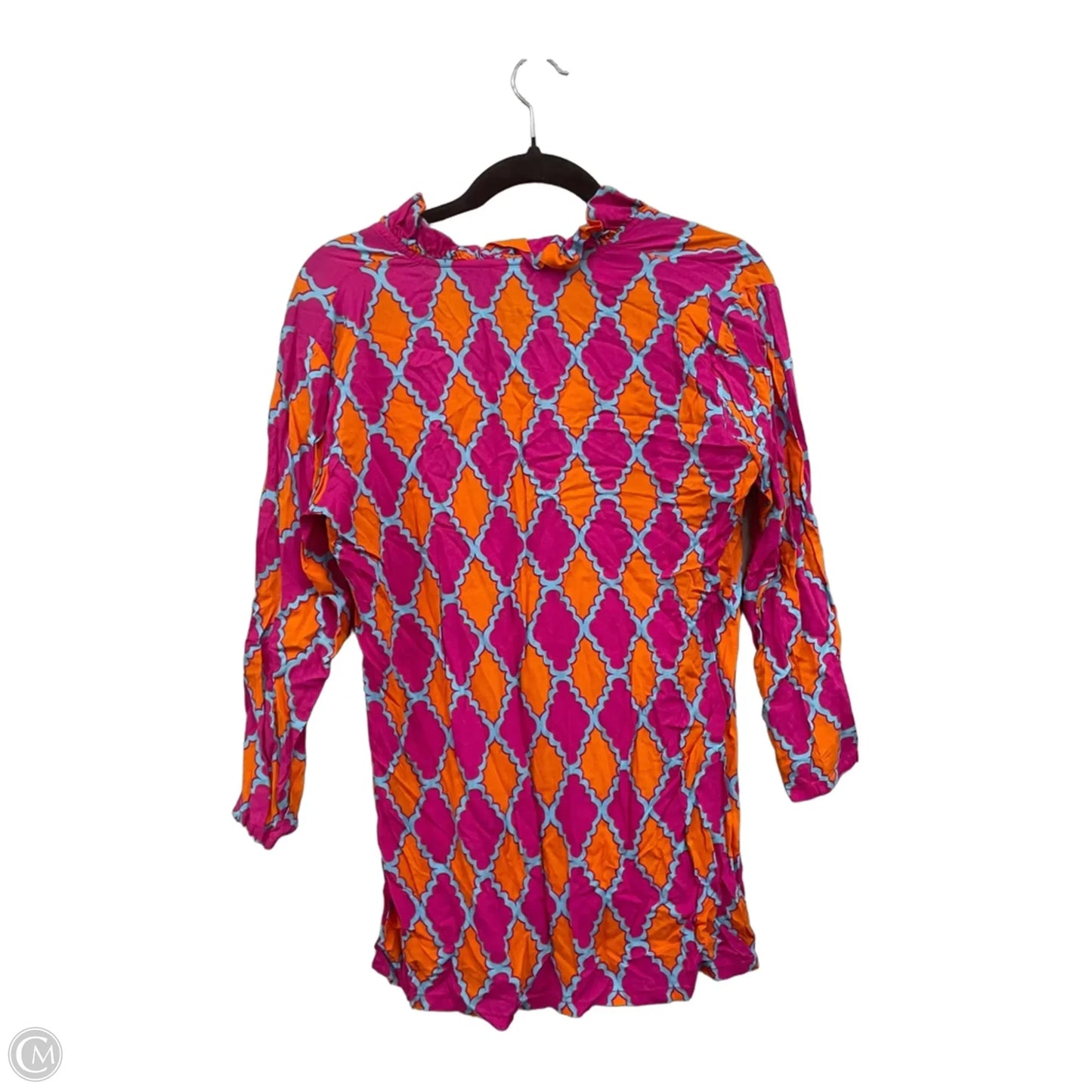 Top 3/4 Sleeve By Clothes Mentor In Geometric Pattern, Size: M