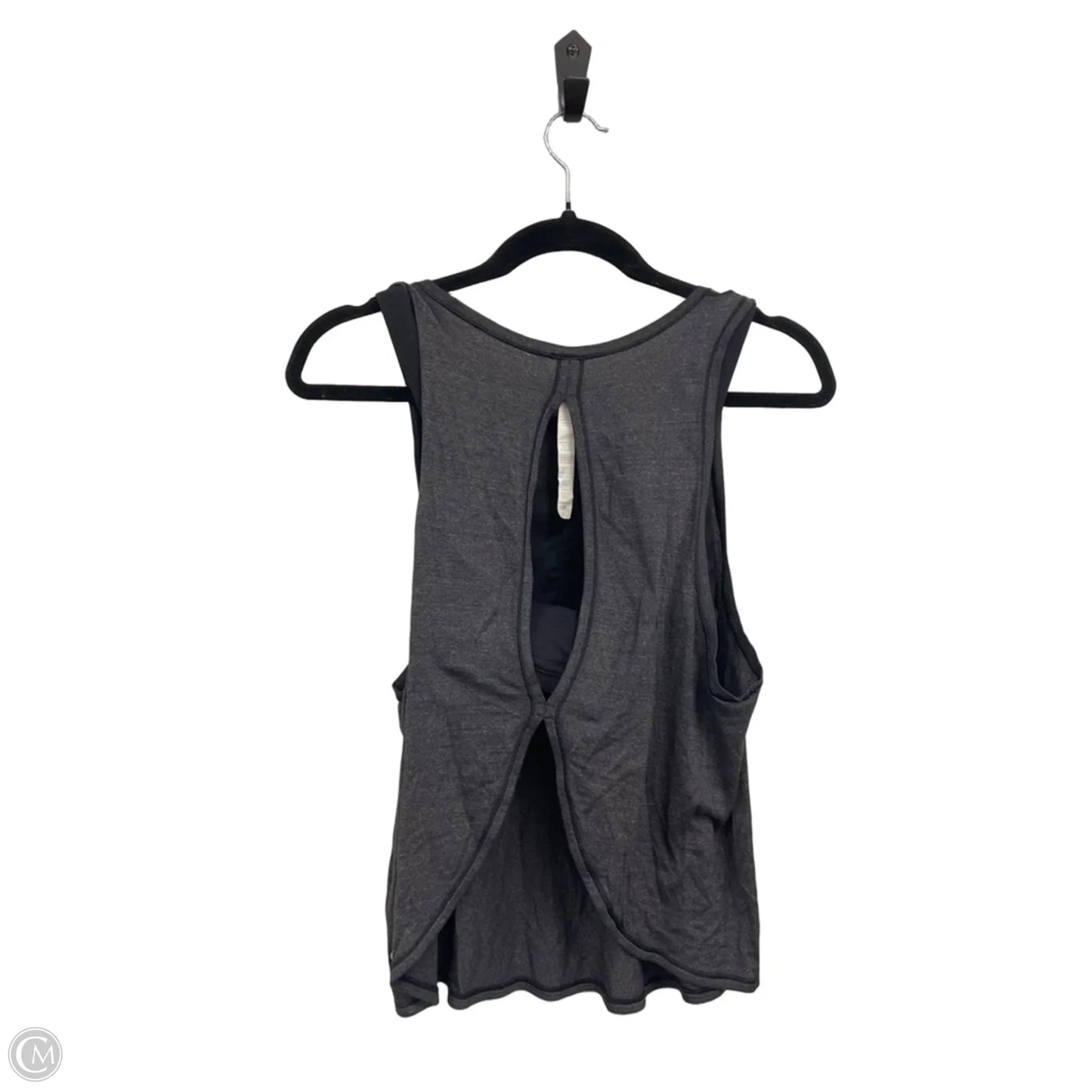 Athletic Tank Top By Lululemon In Black & Grey, Size: 8