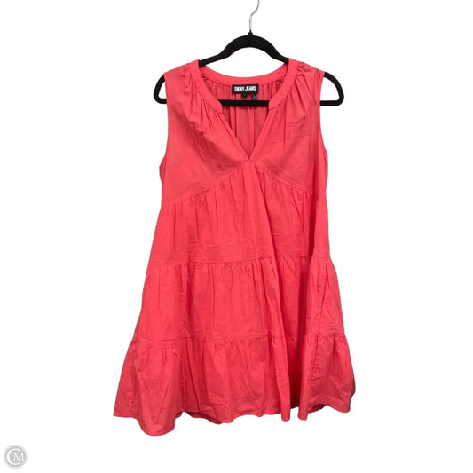 Dress Casual Short By Dkny In Pink, Size: L