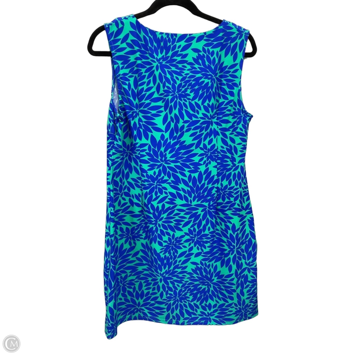 Dress Casual Short By Aryeh In Blue & Green, Size: L