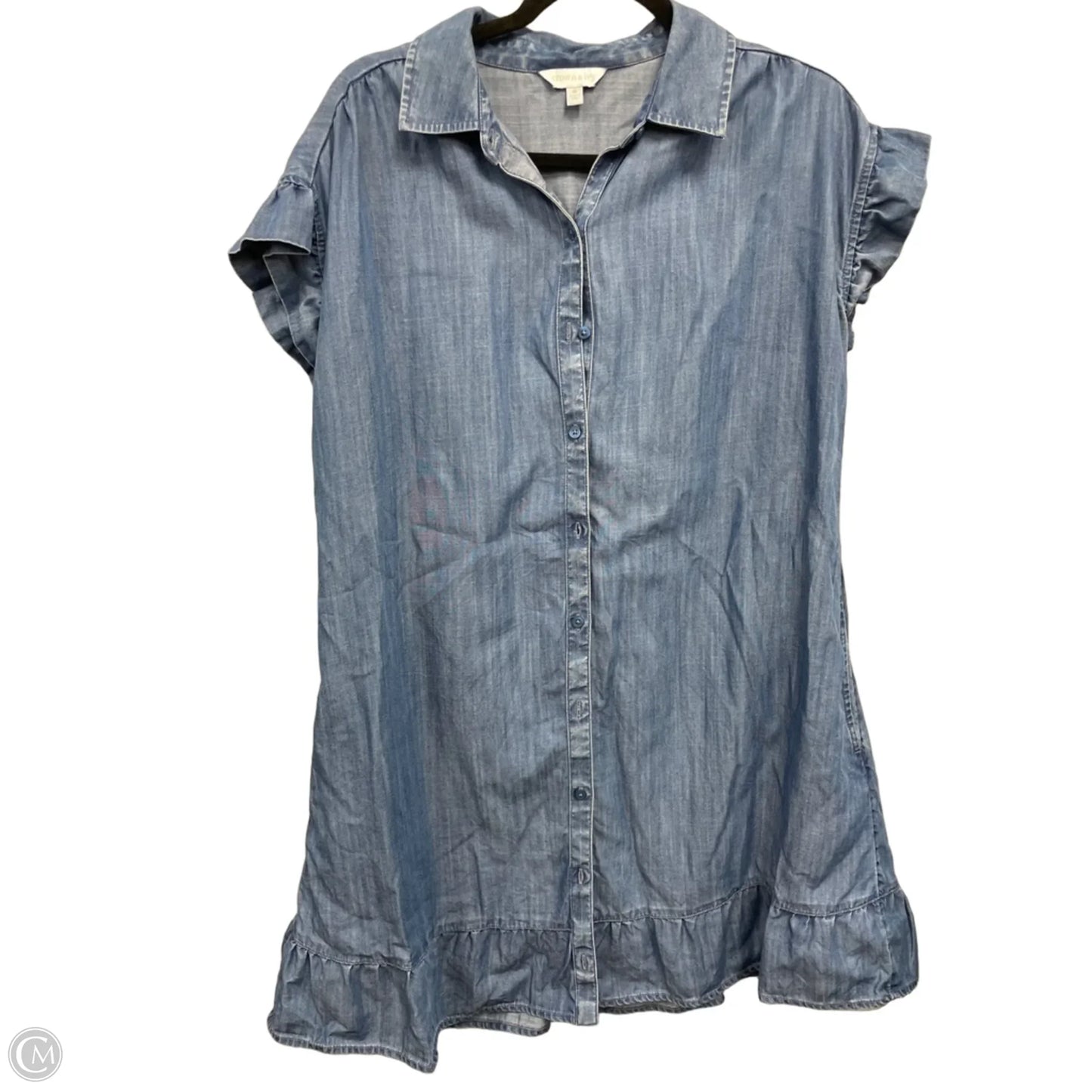 Dress Casual Short By Crown And Ivy In Blue Denim, Size: M