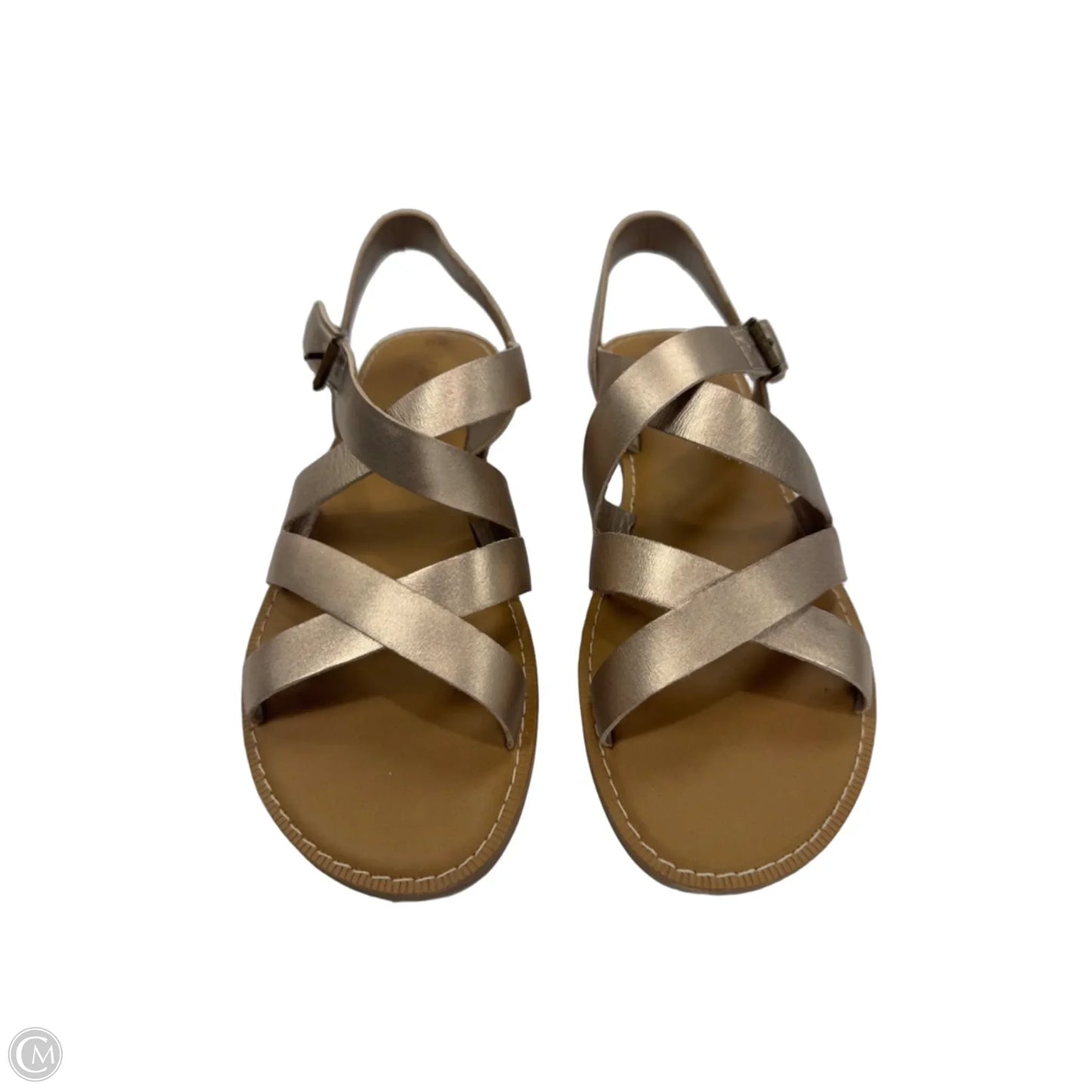 Sandals Flats By Toms In Bronze, Size: 7.5