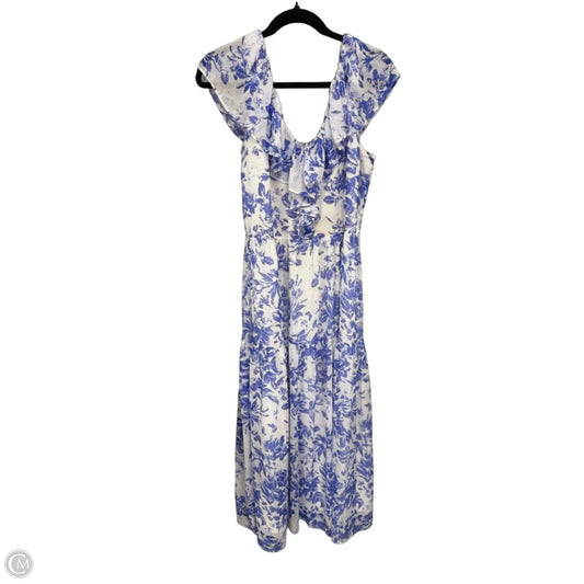 Dress Casual Maxi By Lucy Paris In Purple & White, Size: L