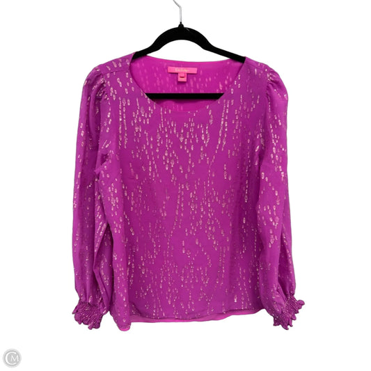 Blouse Designer By Lilly Pulitzer In Purple, Size: L