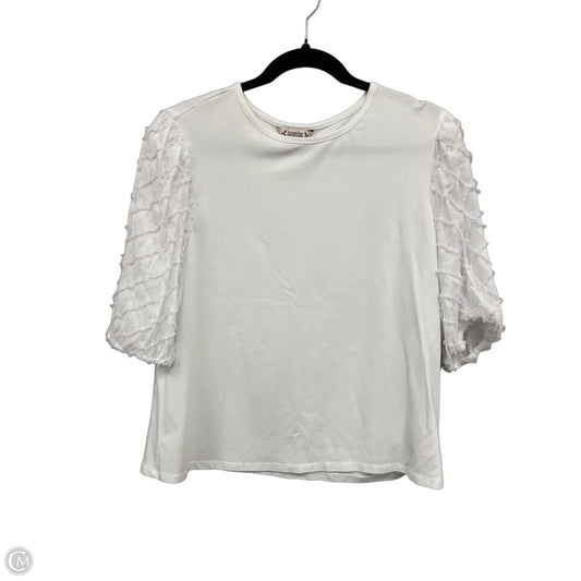 Top Short Sleeve By Nanette By Nanette Lepore In White, Size: Xl
