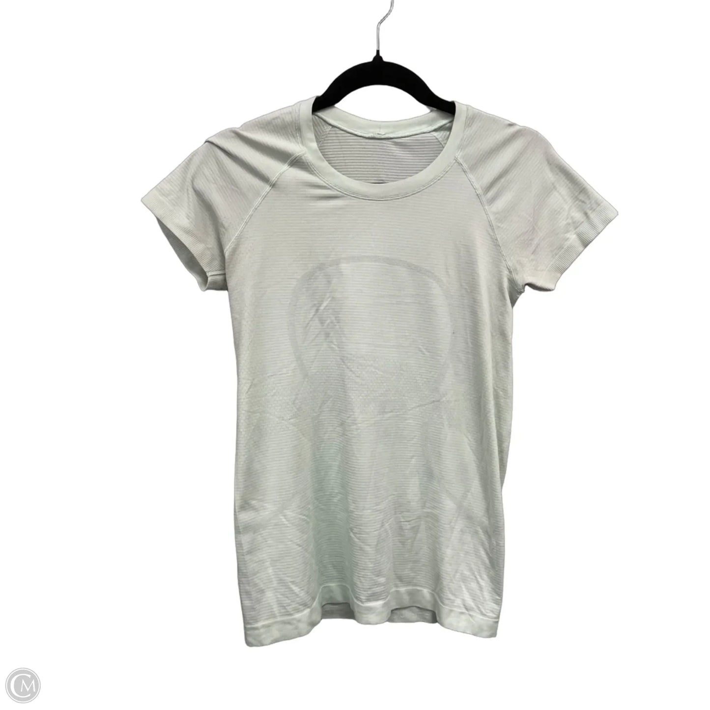 Athletic Top Short Sleeve By Lululemon In Green, Size: 6