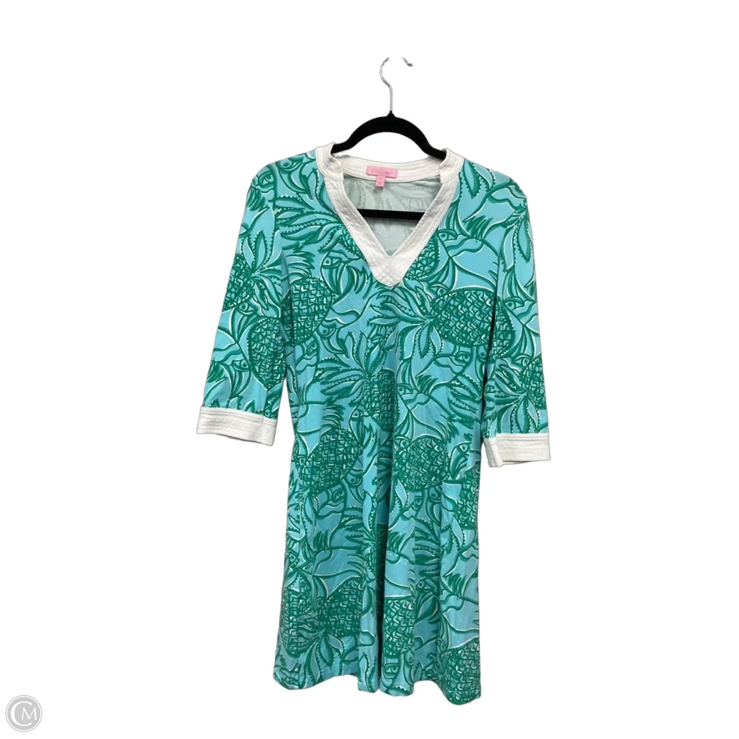 Dress Designer By Lilly Pulitzer In Blue & Green, Size: Xs