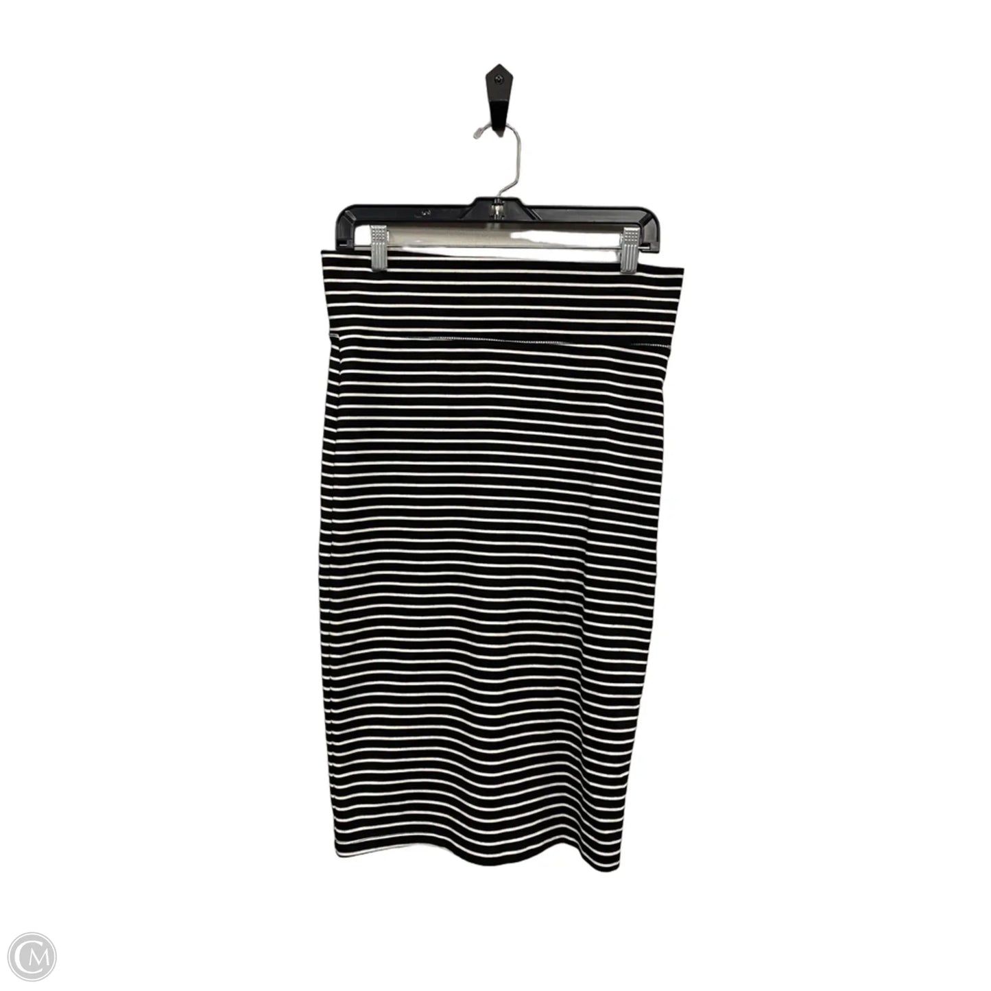 Skirt Midi By Forever 21 In Black & White, Size: L