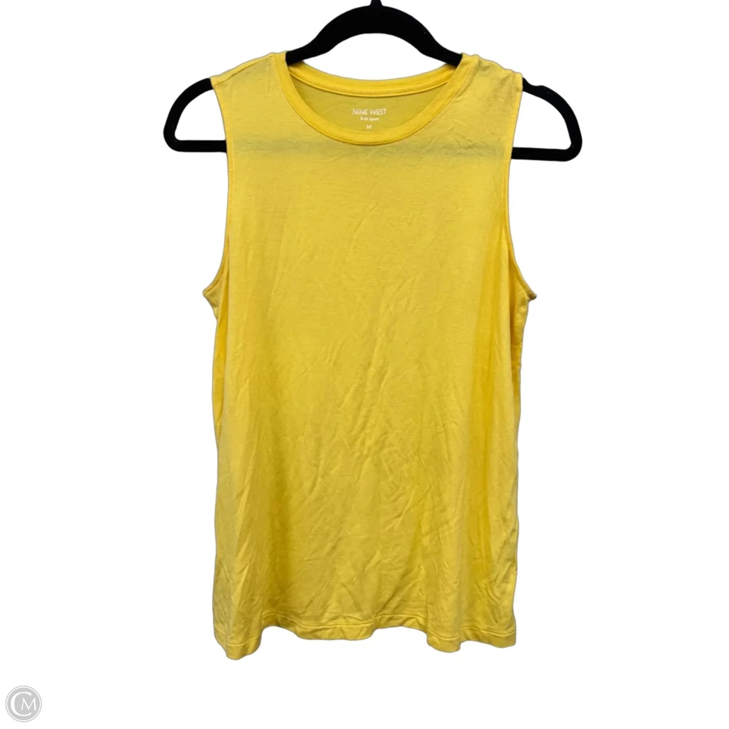 Top Sleeveless By Nine West In Yellow, Size: M