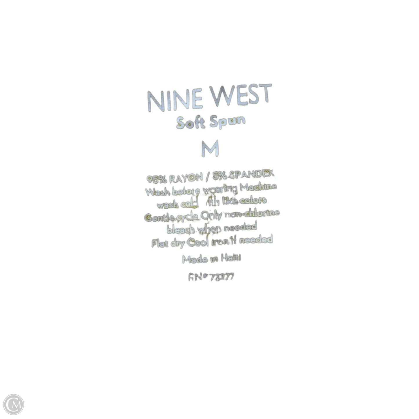 Top Sleeveless By Nine West In Yellow, Size: M