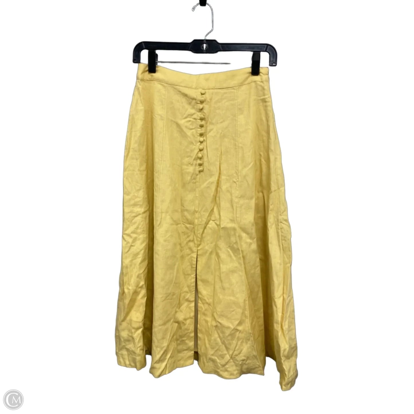 Skirt Midi By Banana Republic In Yellow, Size: 2