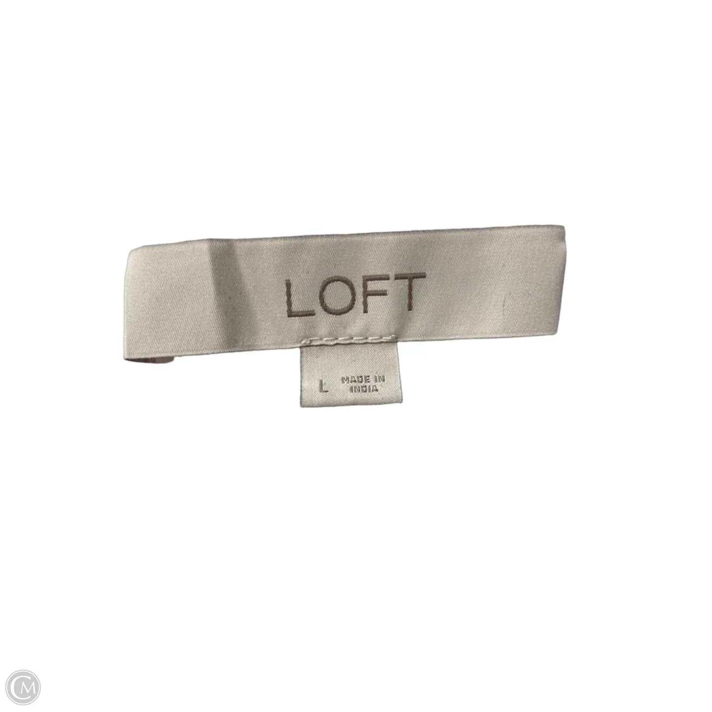 Top Sleeveless By Loft In Black & White, Size: L