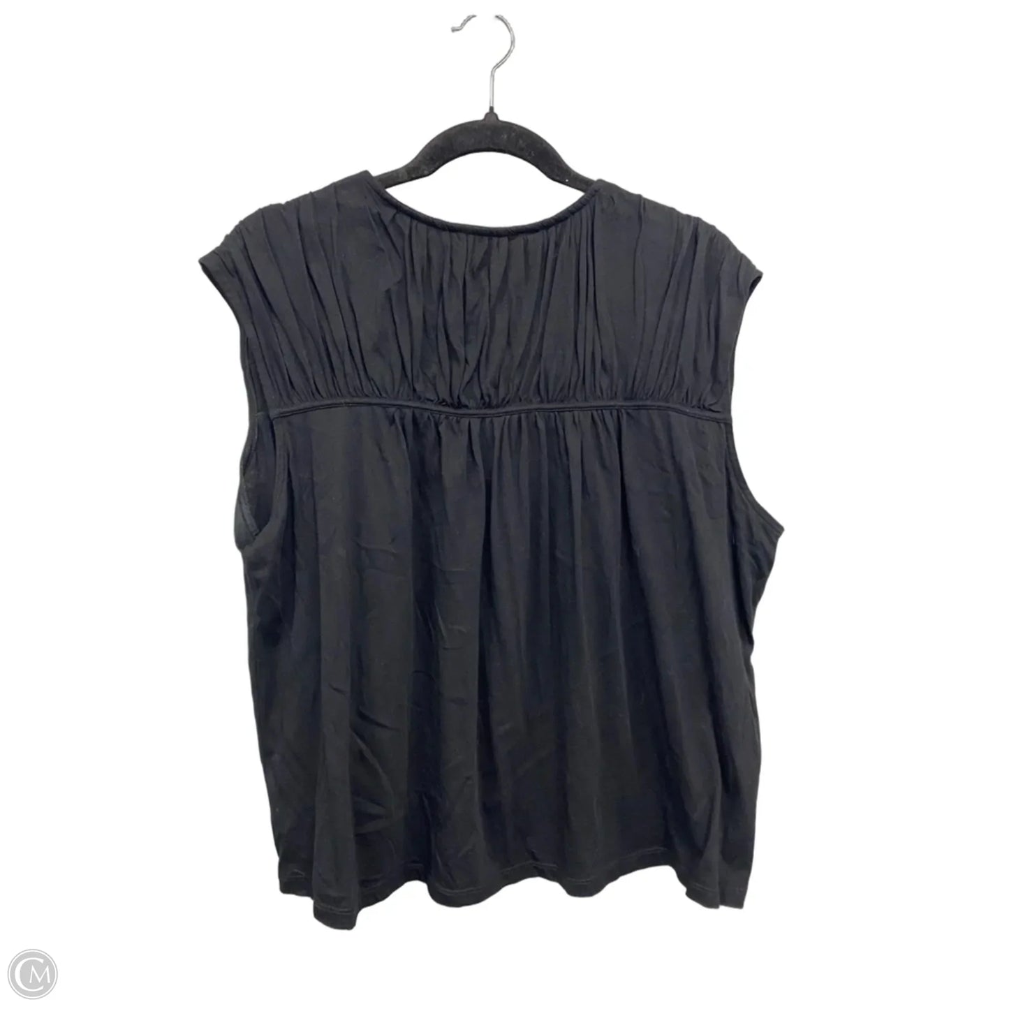 Top Short Sleeve By Loft In Black, Size: L