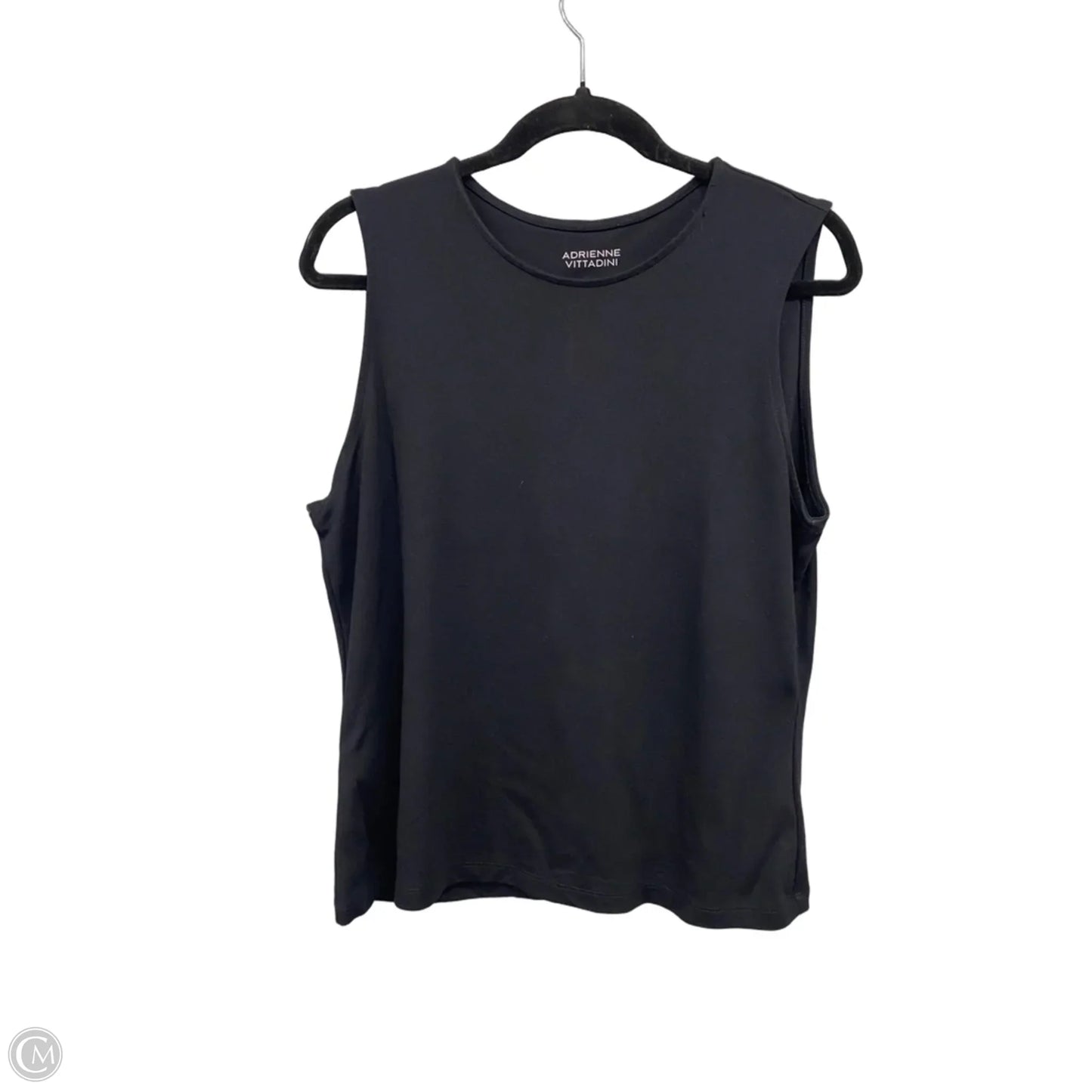 Top Sleeveless By Adrienne Vittadini In Black, Size: Xl