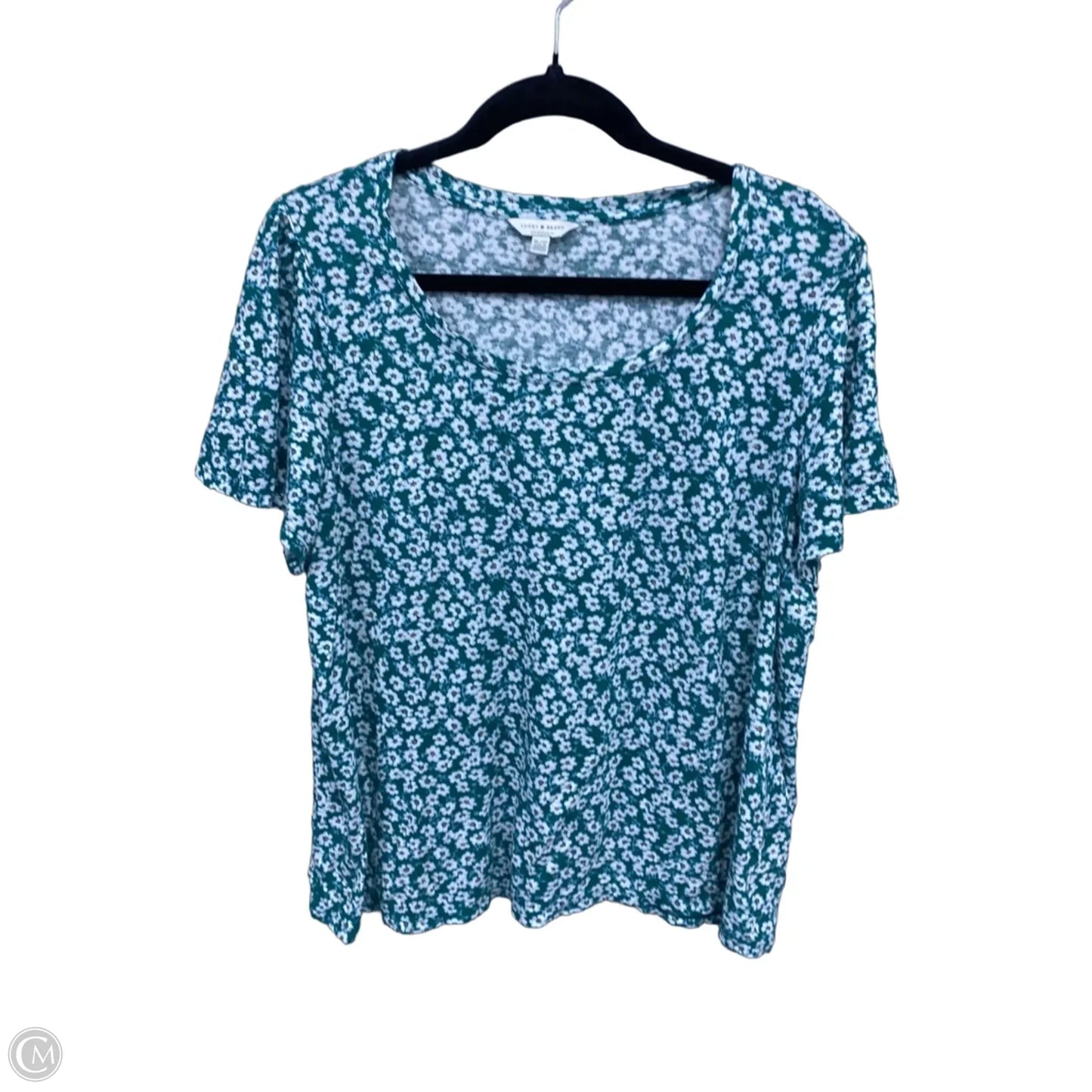 Top Short Sleeve By Lucky Brand In Green, Size: Xl