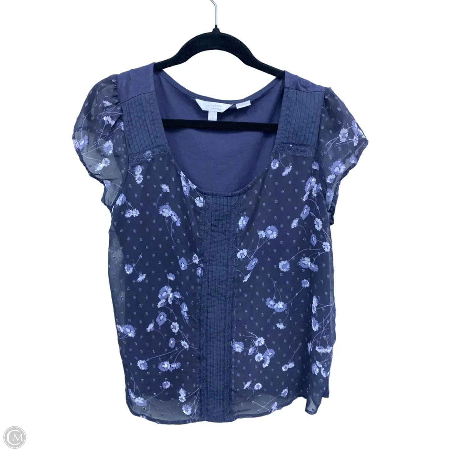 Top Short Sleeve By Clothes Mentor In Purple, Size: L