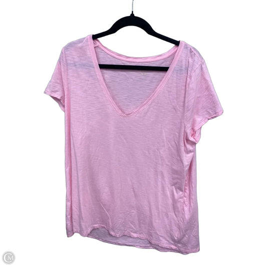 Top Short Sleeve Designer By Lilly Pulitzer In Pink, Size: Xl